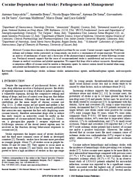 Cocaine Dependence and Stroke: